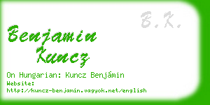 benjamin kuncz business card