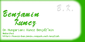 benjamin kuncz business card